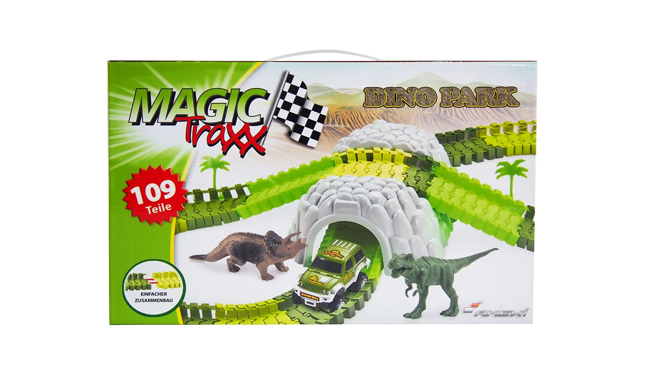 Magic Traxx Dino-Park, Mini Set Mit Tunnel 109-teilig 5 Magic Traxx Dino-Park, Mini Set Mit Tunnel 109-teilig – Bild 5