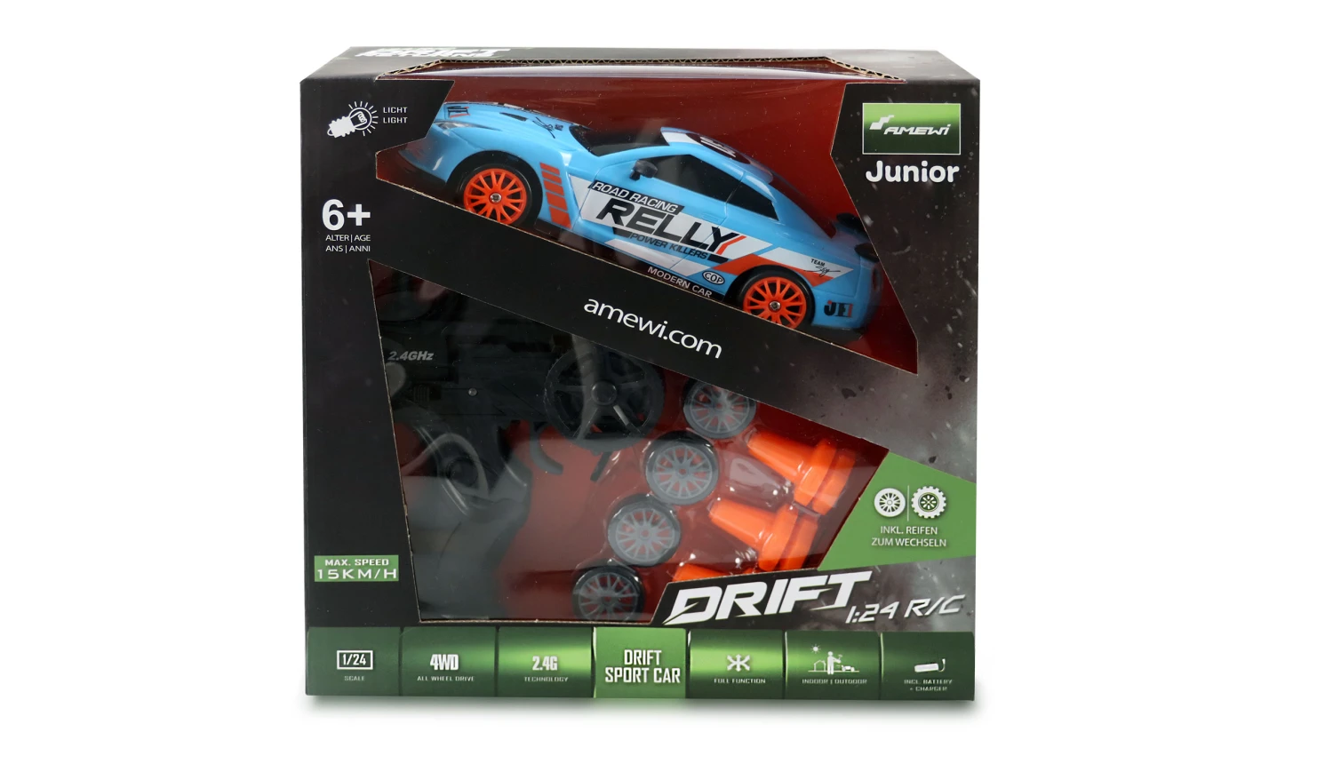 Drift Sport Car 1:24 Blau, 4WD 2,4 GHz RTR 2 Drift Sport Car 1:24 Blau, 4WD 2,4 GHz RTR – Bild 2