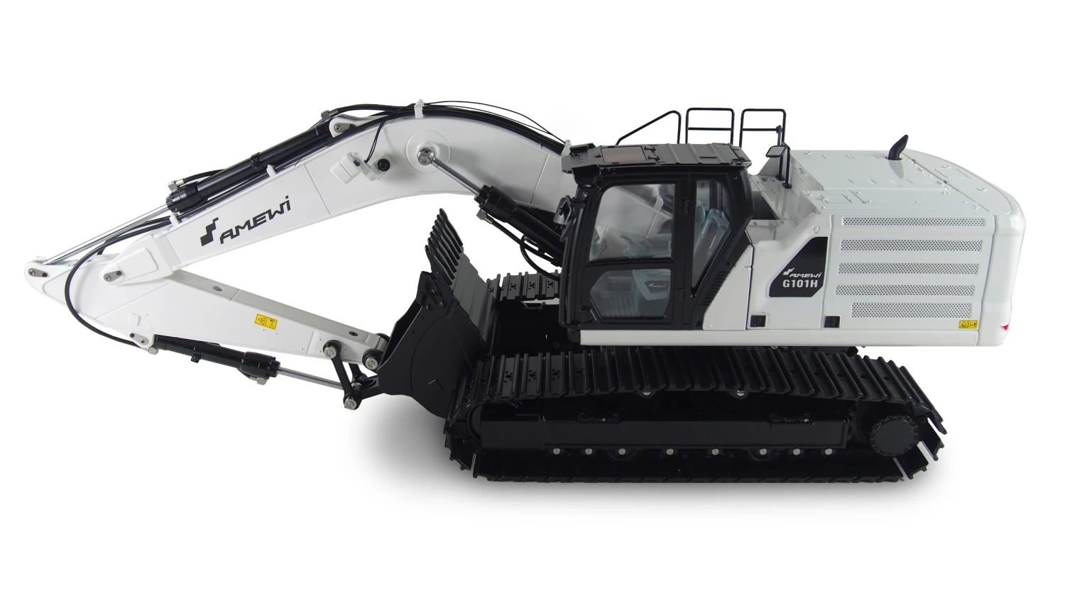Vollmetall Hydraulikbagger G101H 1:16 RTR Weiß 3 Vollmetall Hydraulikbagger G101H 1:16 RTR Weiß – Bild 3