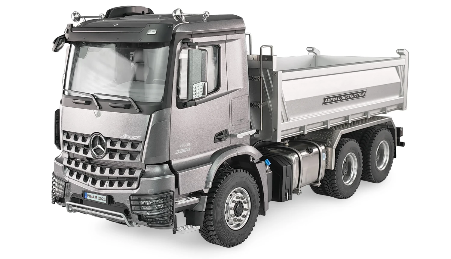 Mercedes-Benz Arocs Hydraulik Muldenkipper Pro 6x6 1:14 RTR Grau 1 Mercedes-Benz Arocs Hydraulik Muldenkipper Pro 6x6 1:14 RTR Grau