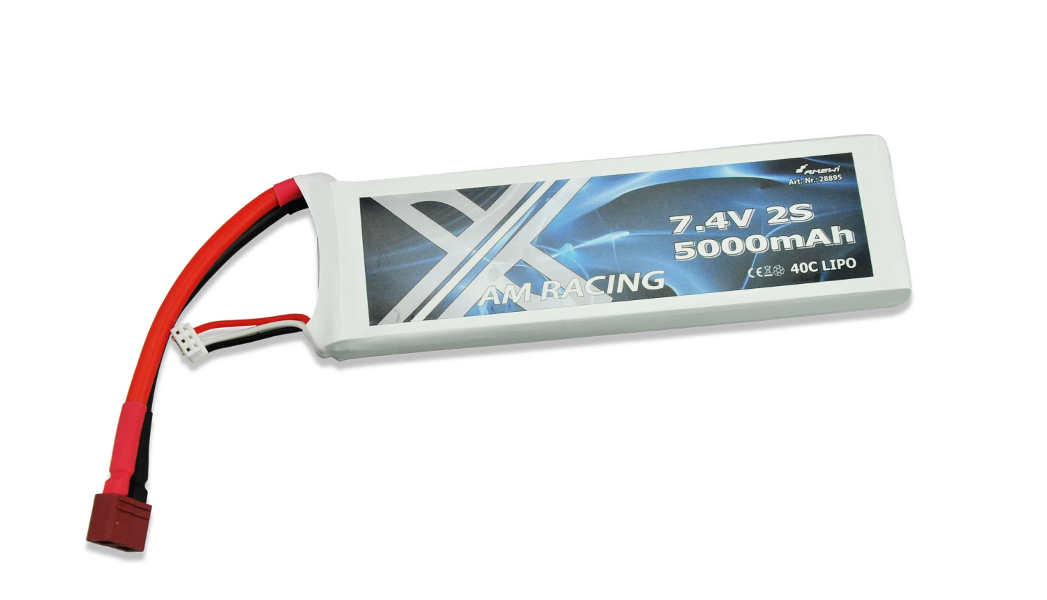 LiPo Akku 2S 7,4V 5000mAh 40C Softcase, DEANS 1 LiPo Akku 2S 7,4V 5000mAh 40C Softcase, DEANS