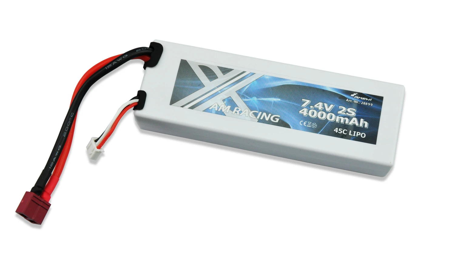 LiPo Akku 2S 7,4V 4000mAh 45C Hardcase, DEANS 1 LiPo Akku 2S 7,4V 4000mAh 45C Hardcase, DEANS
