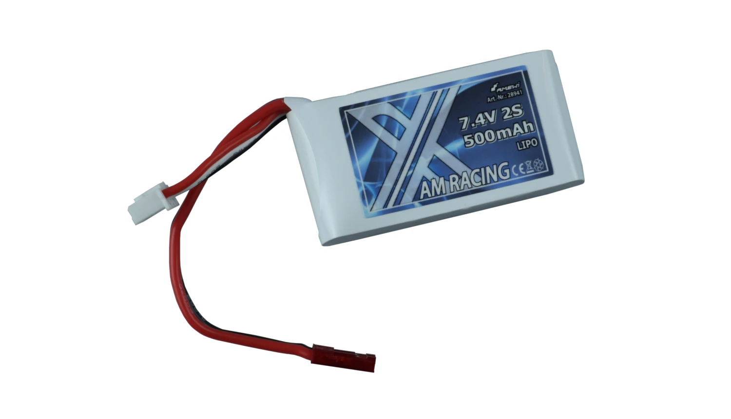 AMXRacing LiPo Akku 2S 7,4V 500mAh Softcase, BEC 1 AMXRacing LiPo Akku 2S 7,4V 500mAh Softcase, BEC